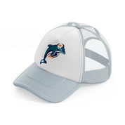 miami dolphins emblem-grey-trucker-hat
