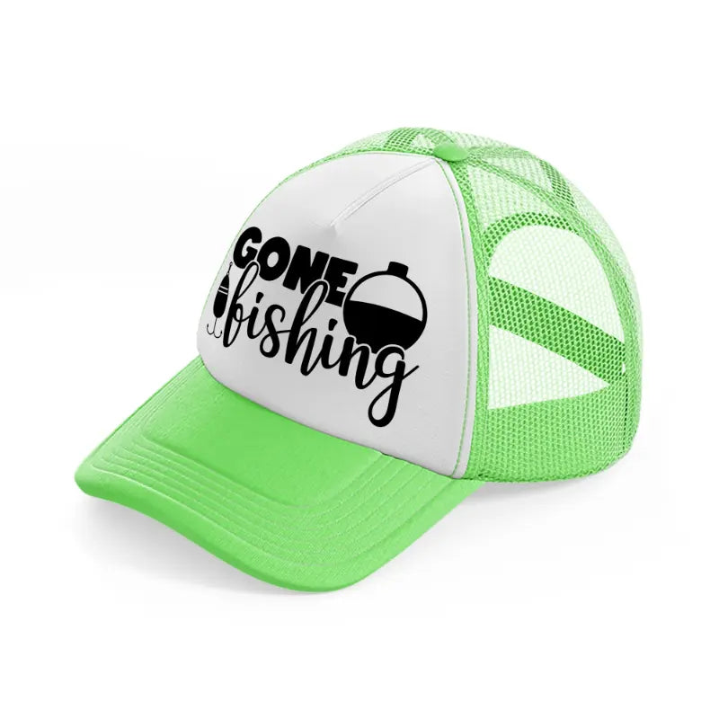 gone fishing transparent-lime-green-trucker-hat