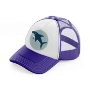 shark purple trucker hat