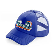 miami dolphins logo-blue-trucker-hat