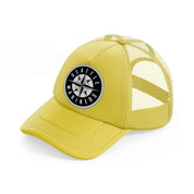 seattle mariners black & white-gold-trucker-hat