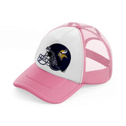 minnesota vikings helmet-pink-and-white-trucker-hat