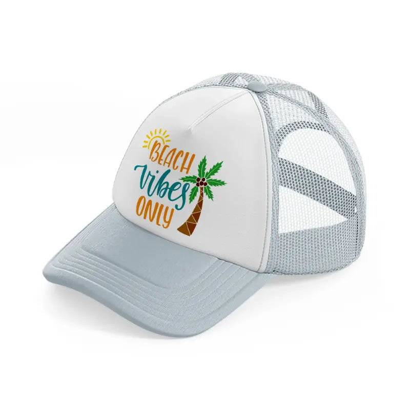 beach vibes only grey trucker hat