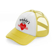 daddy's little valentine-yellow-trucker-hat