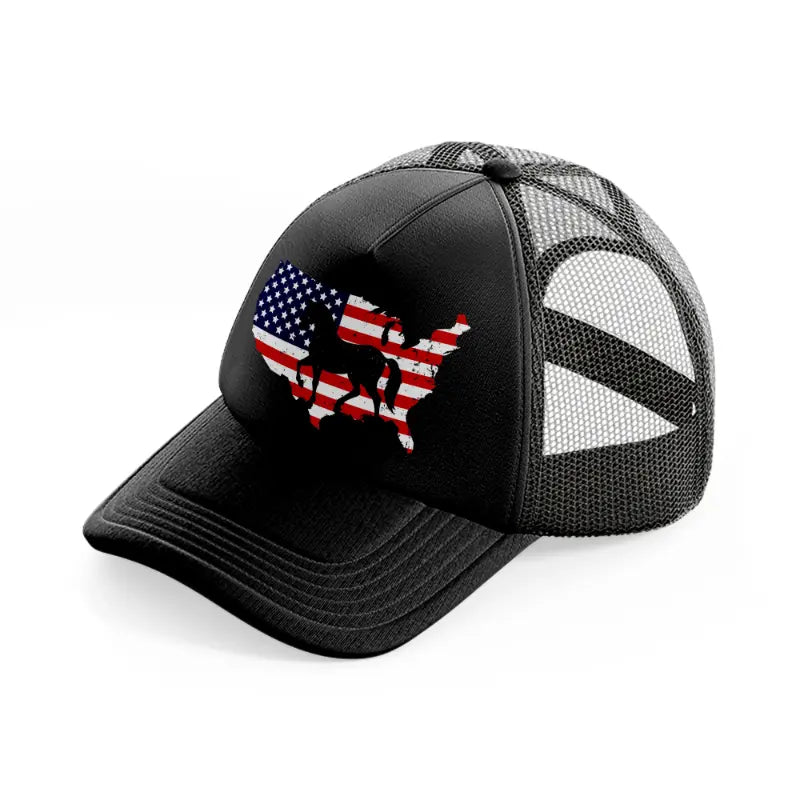 map-black-trucker-hat