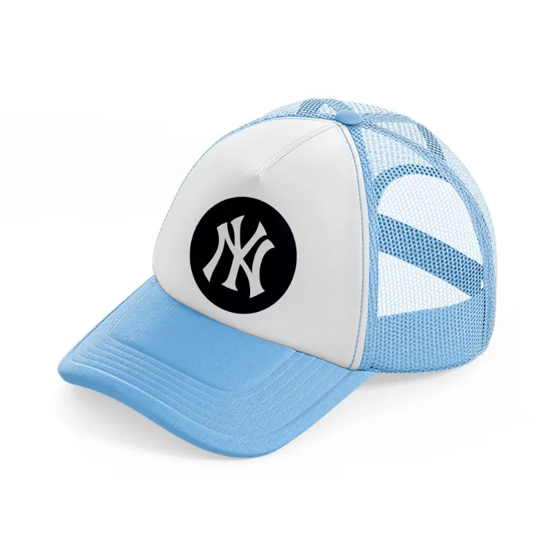 newyork badge-sky-blue-trucker-hat