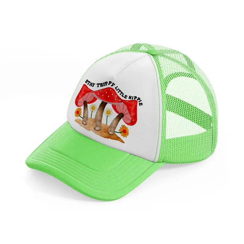 mashroom lime green trucker hat