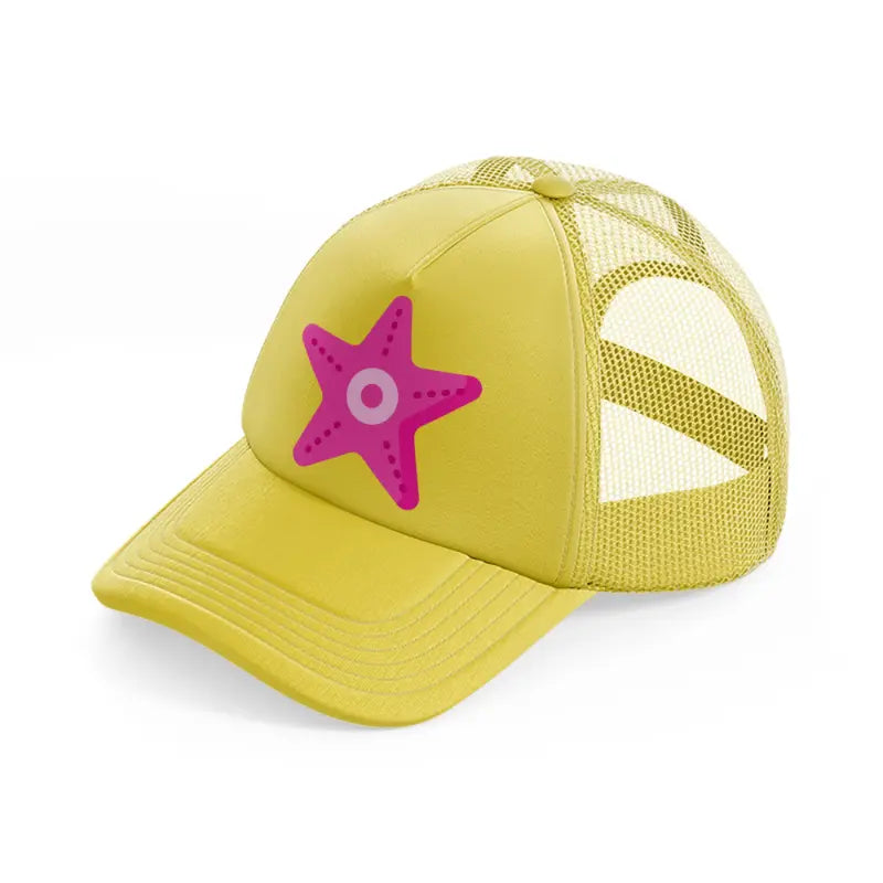 sea-star-gold-trucker-hat