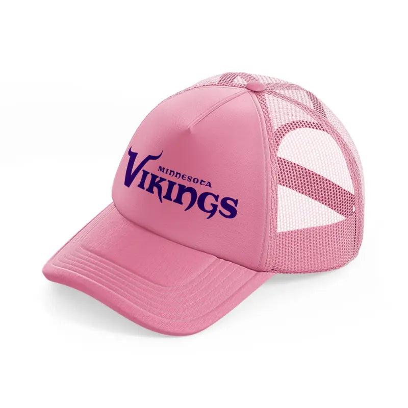 minnesota vikings purple-pink-trucker-hat