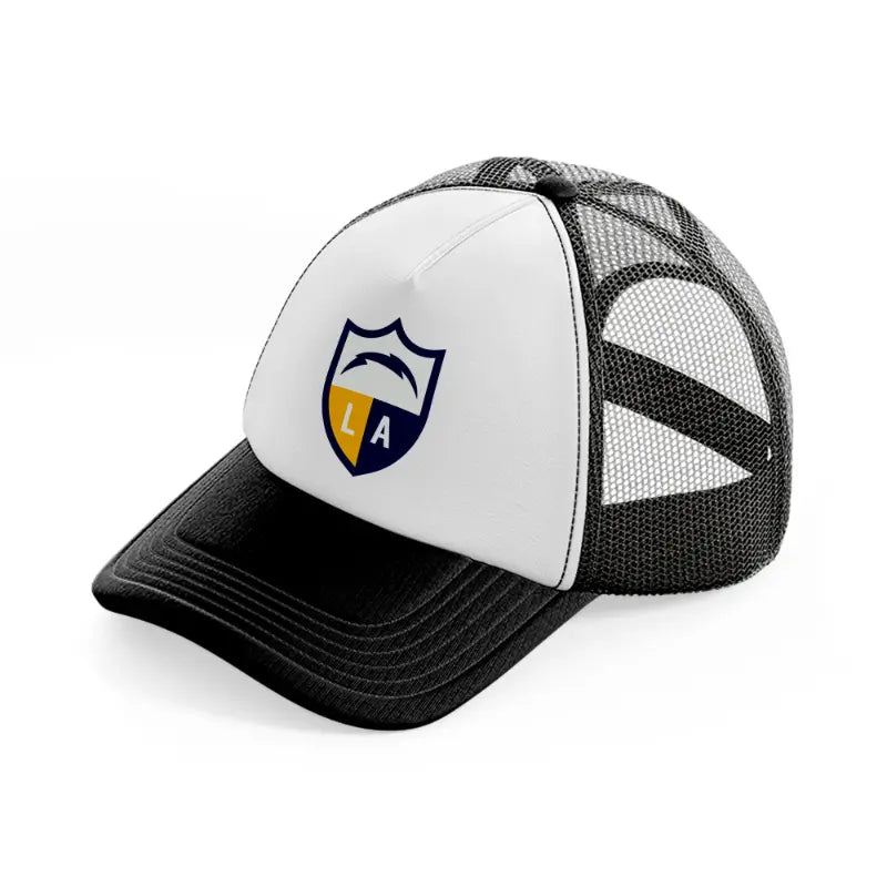 los angeles chargers sport badge-black-and-white-trucker-hat