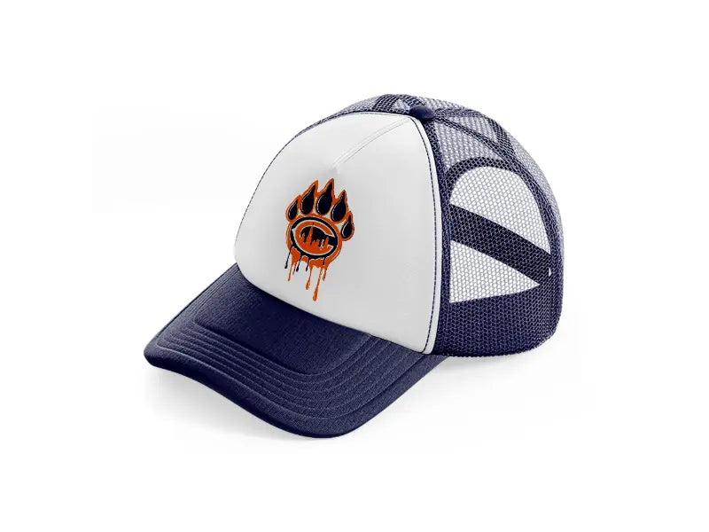 bear paw chicago bears-navy-blue-and-white-trucker-hat