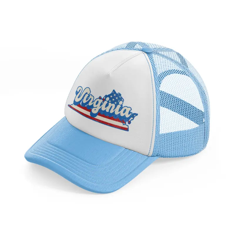virginia flag-sky-blue-trucker-hat