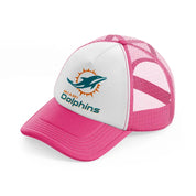 miami dolphins supporter neon pink trucker hat