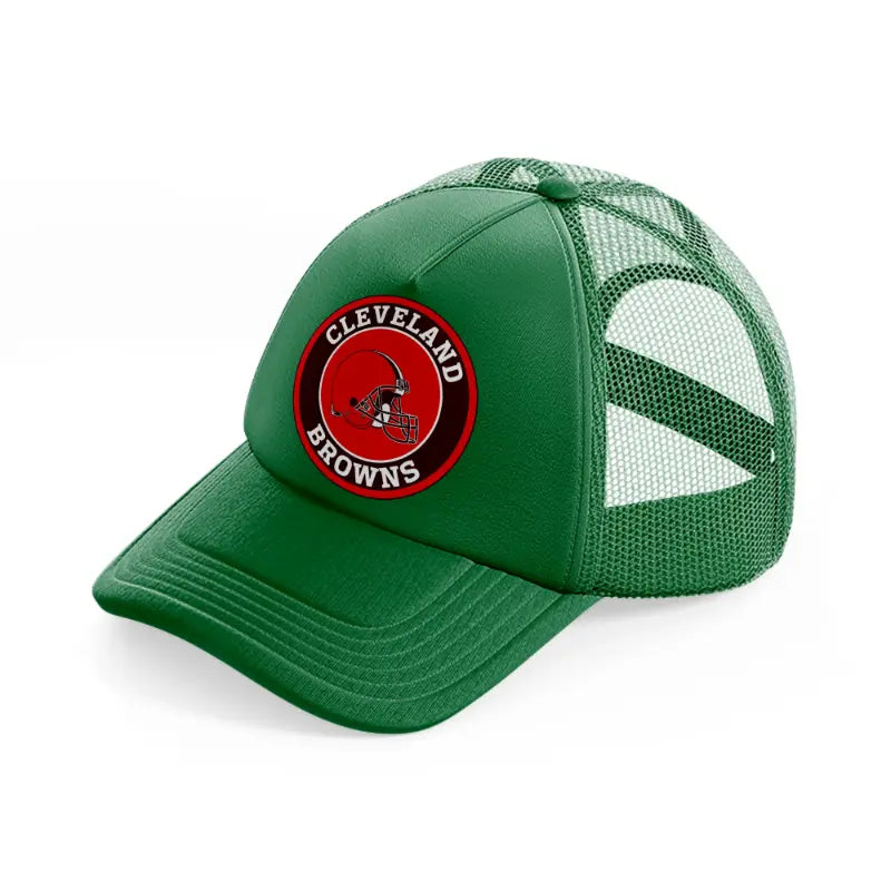 cleveland browns red and brown-green-trucker-hat