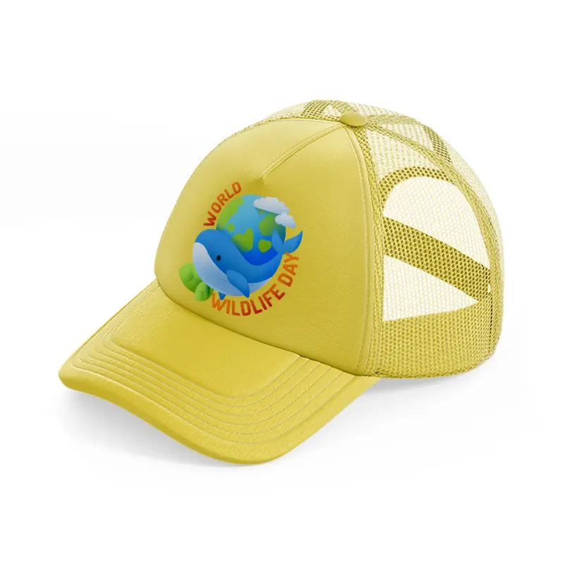 world wildlife day (3) gold trucker hat