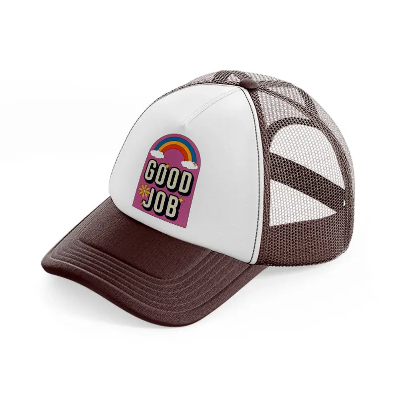 good job-brown-trucker-hat