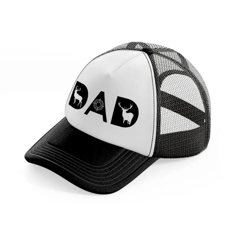 dad-black-and-white-trucker-hat