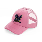 m brewers-pink-trucker-hat