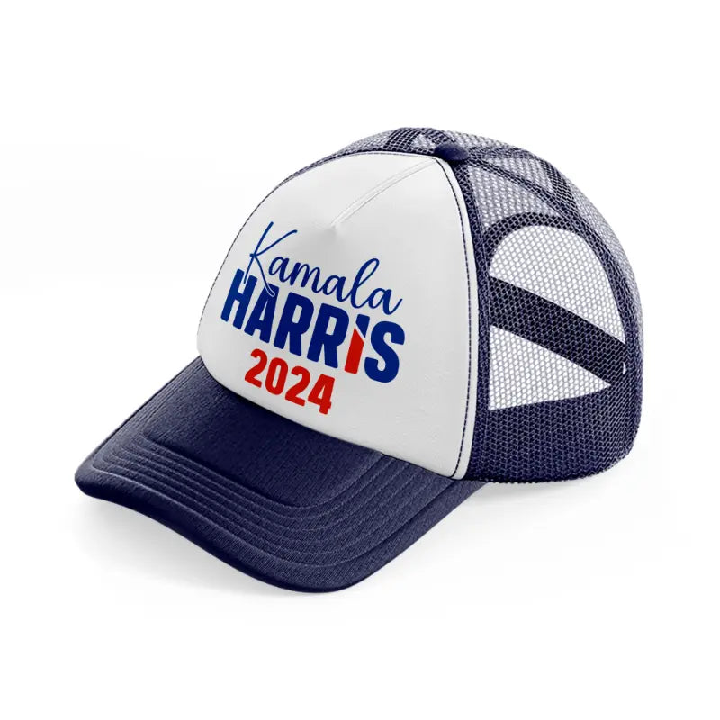 Kamala Harris 2024 navy-blue-and-white Trucker Hat