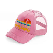 i'd rather be golfing retro pink trucker hat