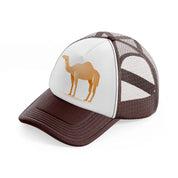 036 camel brown trucker hat