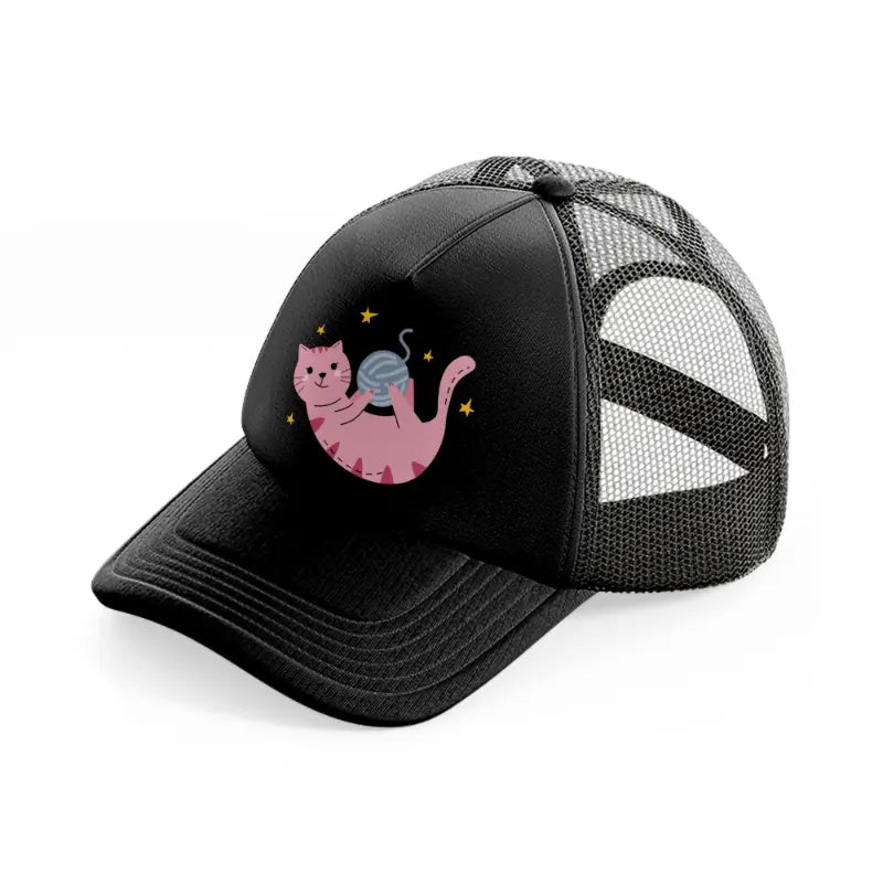 020 yarn ball black trucker hat