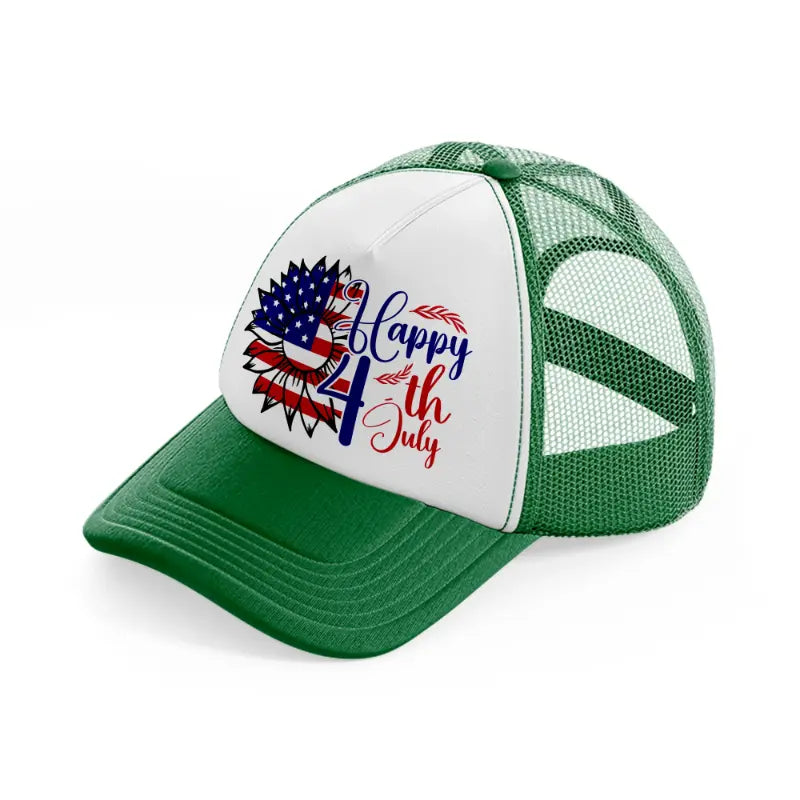 happy 4th july-01-green-and-white-trucker-hat