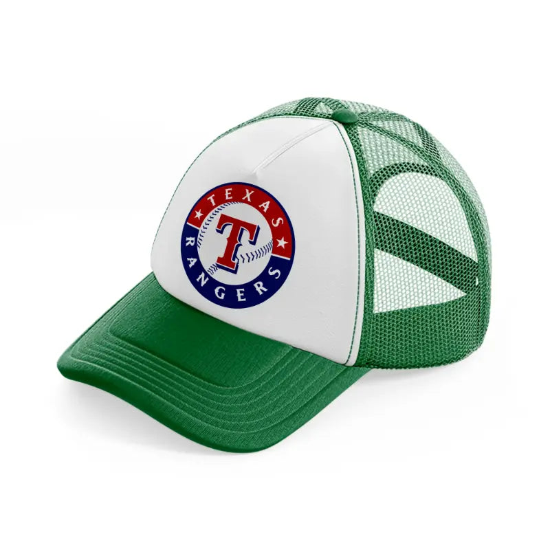 texas rangers badge-green-and-white-trucker-hat