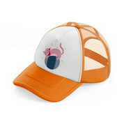 019-ball-orange-trucker-hat