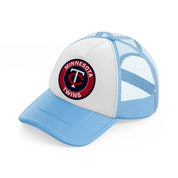 minnesota twins badge-sky-blue-trucker-hat