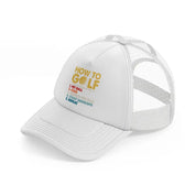 how to golf-white-trucker-hat