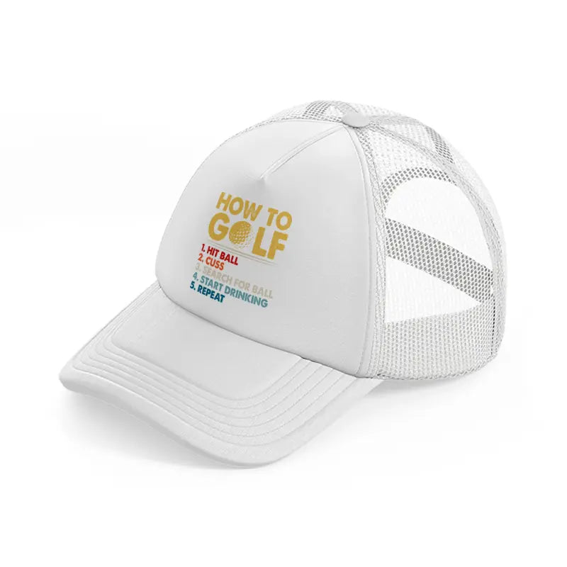 how to golf white trucker hat