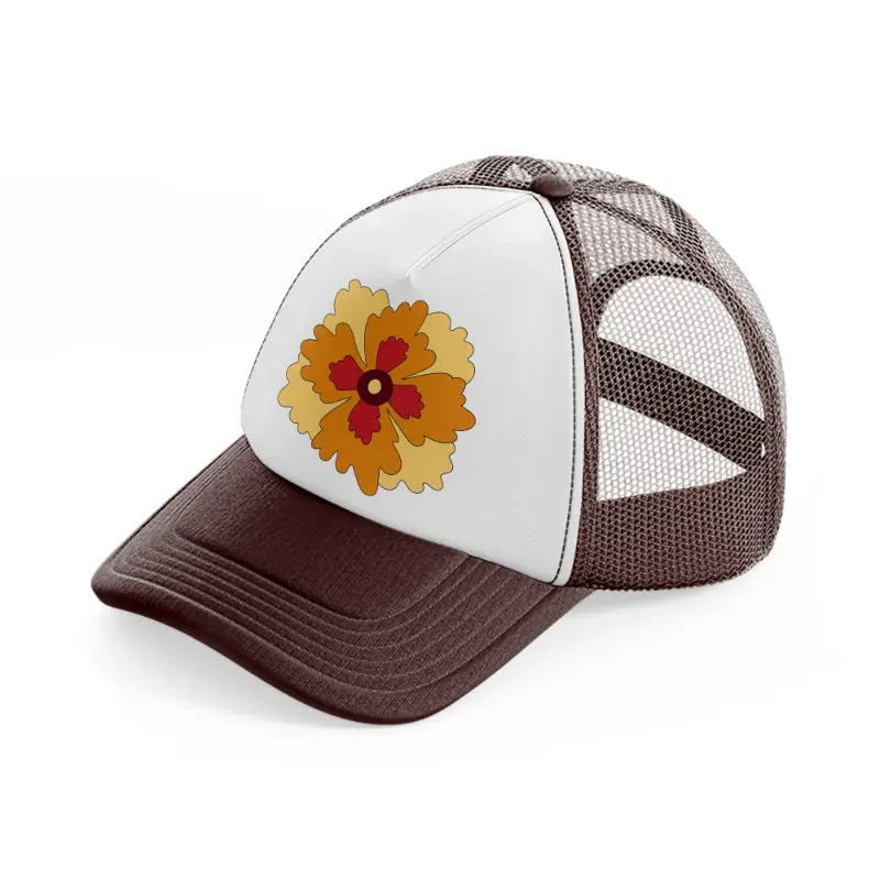 floral elements-13-brown-trucker-hat