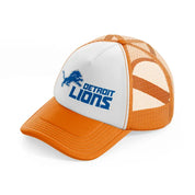 detroit lions shorter logo-orange-trucker-hat