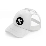 newyork badge-white-trucker-hat