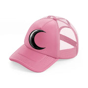 crescent moon pink trucker hat