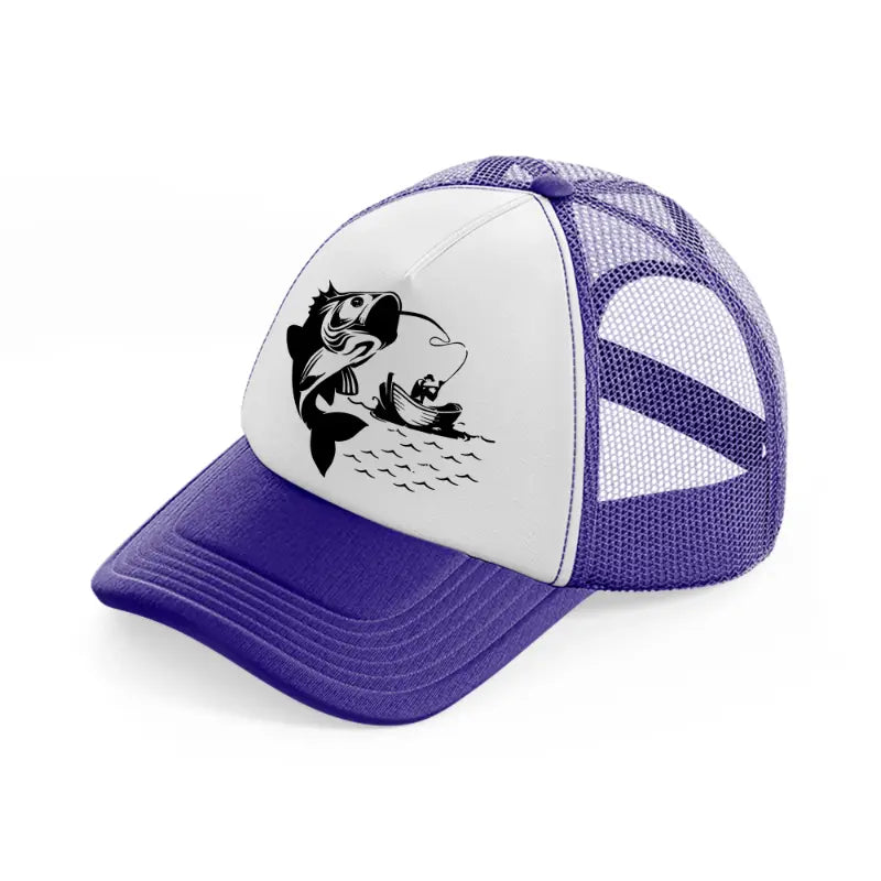 fishing a fish-purple-trucker-hat