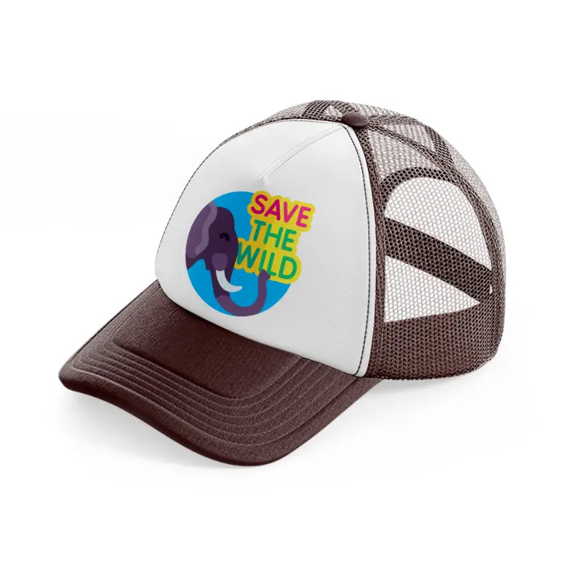 save-the-wild-brown-trucker-hat