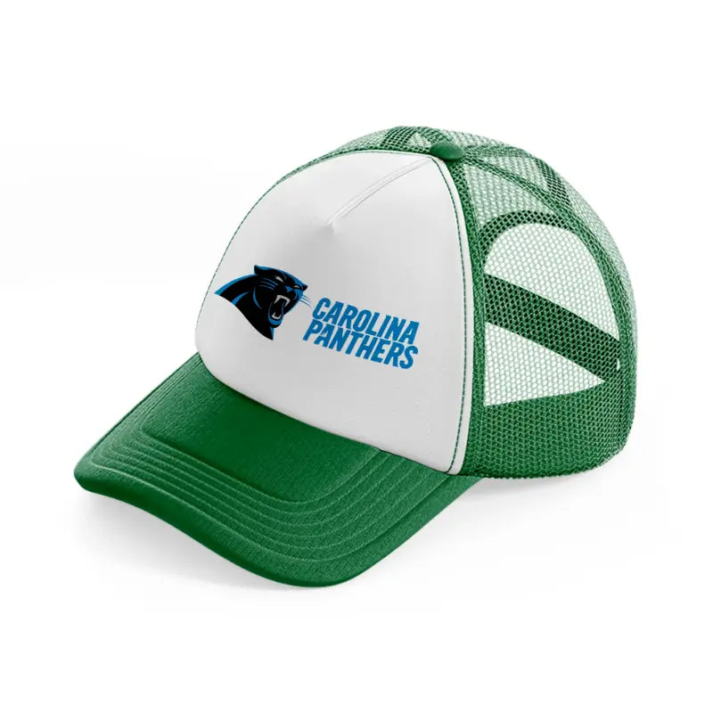 carolina panthers full logo-green-and-white-trucker-hat