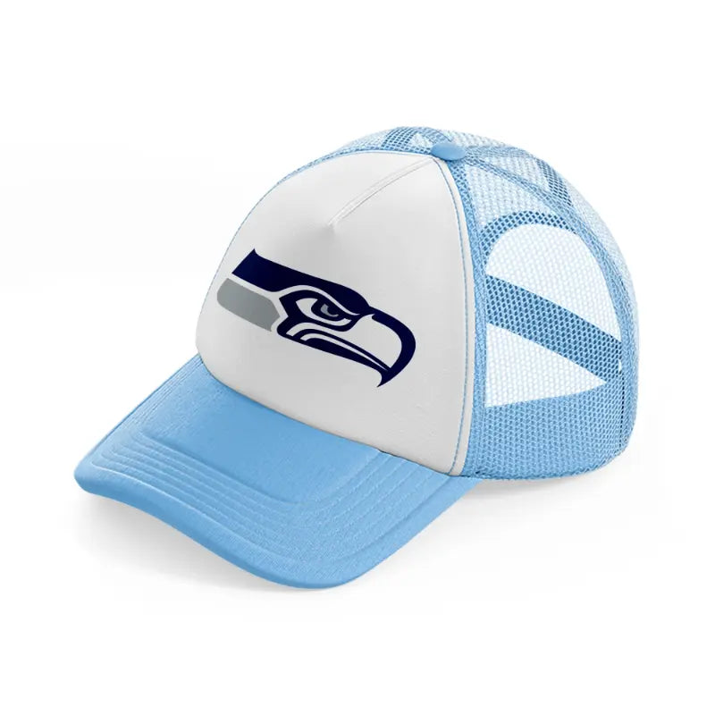 seattle seahawks emblem-sky-blue-trucker-hat