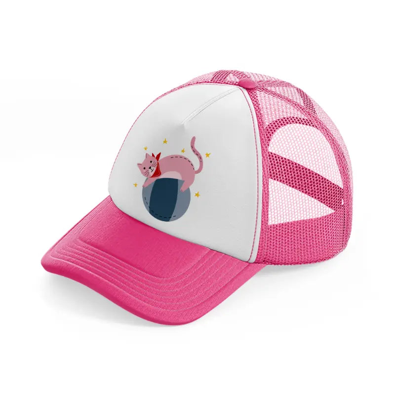 019-ball-neon-pink-trucker-hat