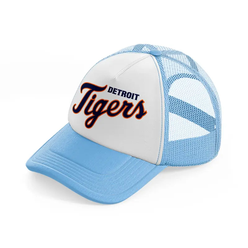 detroit tigers fan-sky-blue-trucker-hat