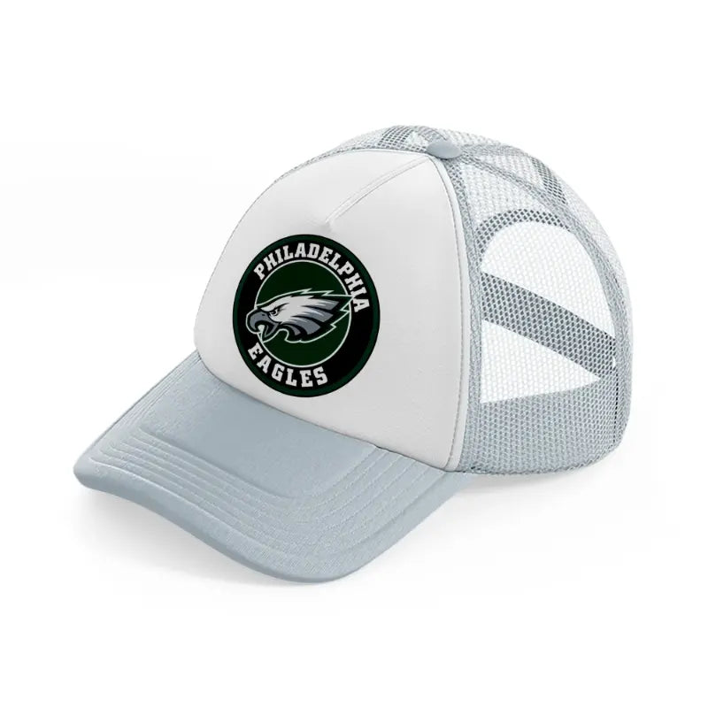philadelphia eagles green badge-grey-trucker-hat