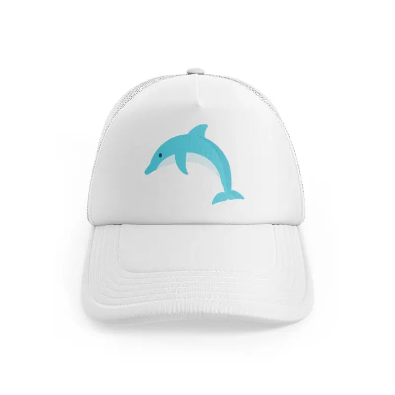 dolphin (2) white trucker hat