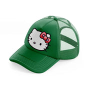 hello kitty emoji-green-trucker-hat