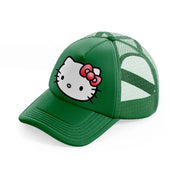 hello kitty emoji green trucker hat