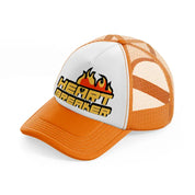 heart breaker-orange-trucker-hat