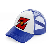 dragonball emblem-blue-and-white-trucker-hat