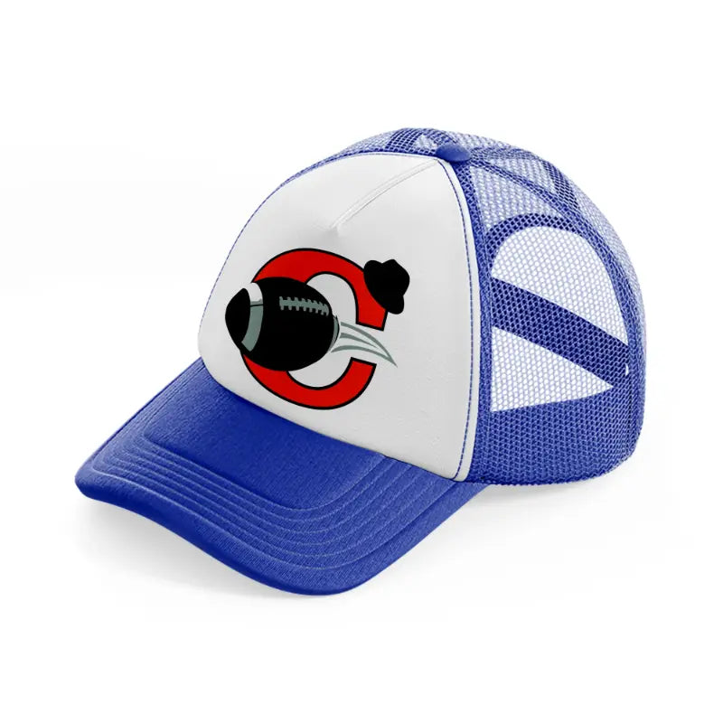 cleveland browns classic-blue-and-white-trucker-hat