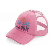 mother of the groom enhanced color-pink-trucker-hat